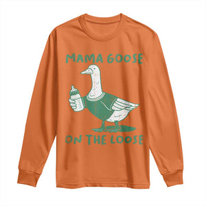 Silly Goose Mom Long Sleeve Shirt New Mom Pregnancy Announcement Mothers Day TS10 Orange Print Your Wear