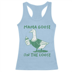 Silly Goose Mom Racerback Tank Top New Mom Pregnancy Announcement Mothers Day TS10 Light Blue Print Your Wear
