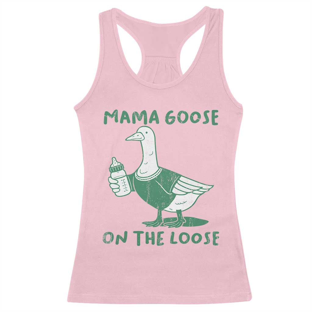 Silly Goose Mom Racerback Tank Top New Mom Pregnancy Announcement Mothers Day TS10 Light Pink Print Your Wear