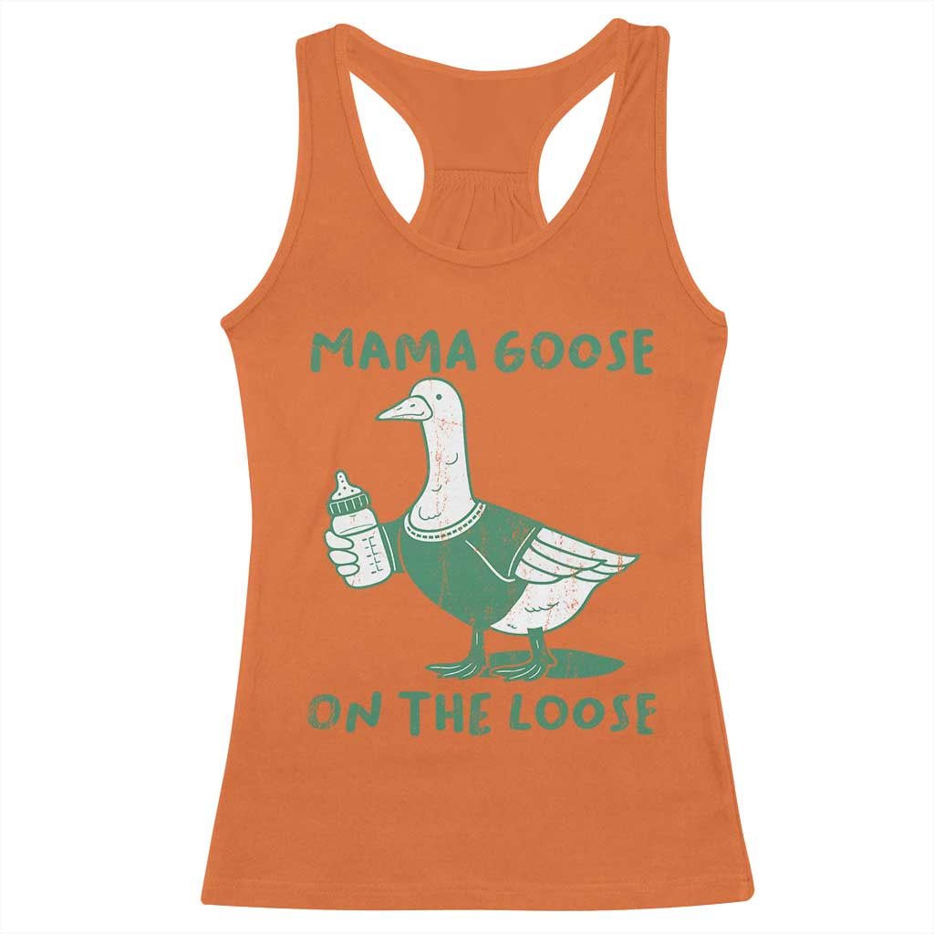 Silly Goose Mom Racerback Tank Top New Mom Pregnancy Announcement Mothers Day TS10 Orange Print Your Wear