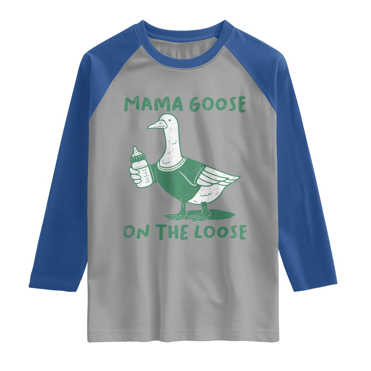 Silly Goose Mom Raglan Shirt New Mom Pregnancy Announcement Mothers Day TS10 Sport Gray Royal Print Your Wear