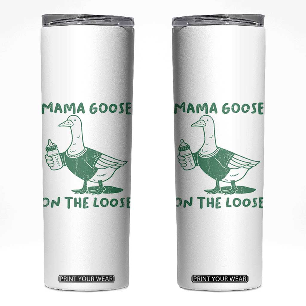Silly Goose Mom Skinny Tumbler New Mom Pregnancy Announcement Mothers Day TS10 White Print Your Wear