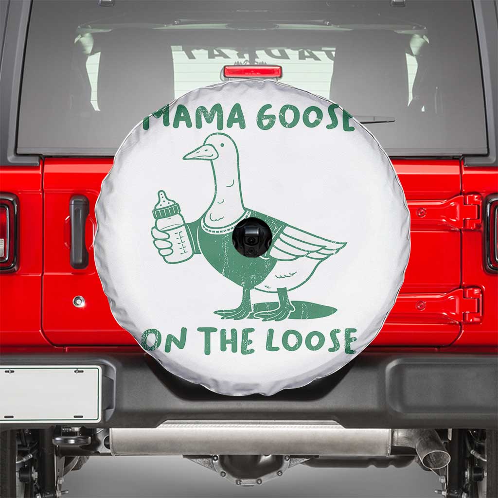 Silly Goose Mom Spare Tire Cover New Mom Pregnancy Announcement Mothers Day TS10 White Print Your Wear