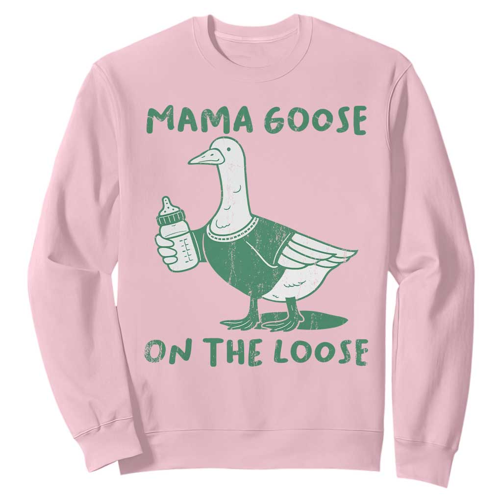 Silly Goose Mom Sweatshirt New Mom Pregnancy Announcement Mothers Day TS10 Light Pink Print Your Wear