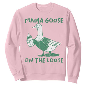 Silly Goose Mom Sweatshirt New Mom Pregnancy Announcement Mothers Day TS10 Light Pink Print Your Wear