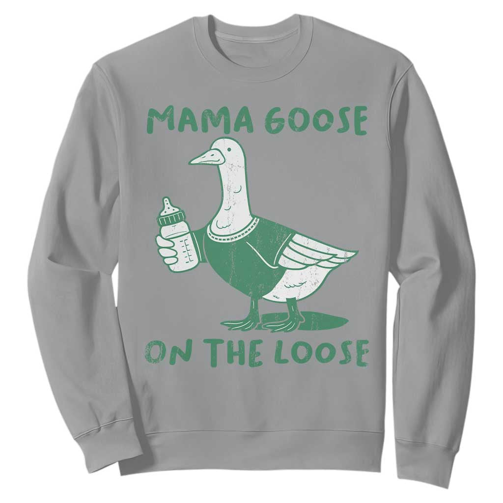 Silly Goose Mom Sweatshirt New Mom Pregnancy Announcement Mothers Day TS10 Sport Gray Print Your Wear
