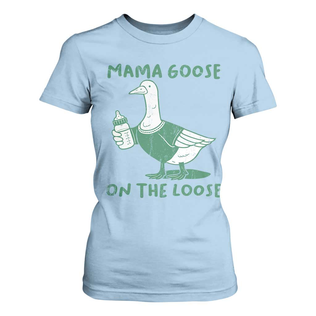 Silly Goose Mom T Shirt For Women New Mom Pregnancy Announcement Mothers Day TS10 Light Blue Print Your Wear