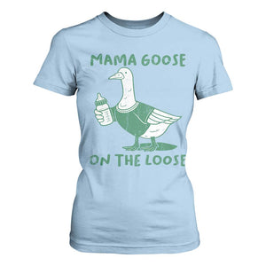 Silly Goose Mom T Shirt For Women New Mom Pregnancy Announcement Mothers Day TS10 Light Blue Print Your Wear