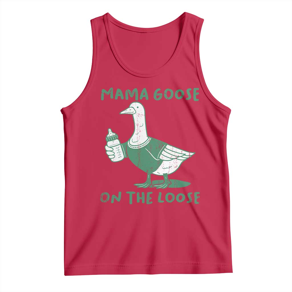 Silly Goose Mom Tank Top New Mom Pregnancy Announcement Mothers Day TS10 Red Print Your Wear