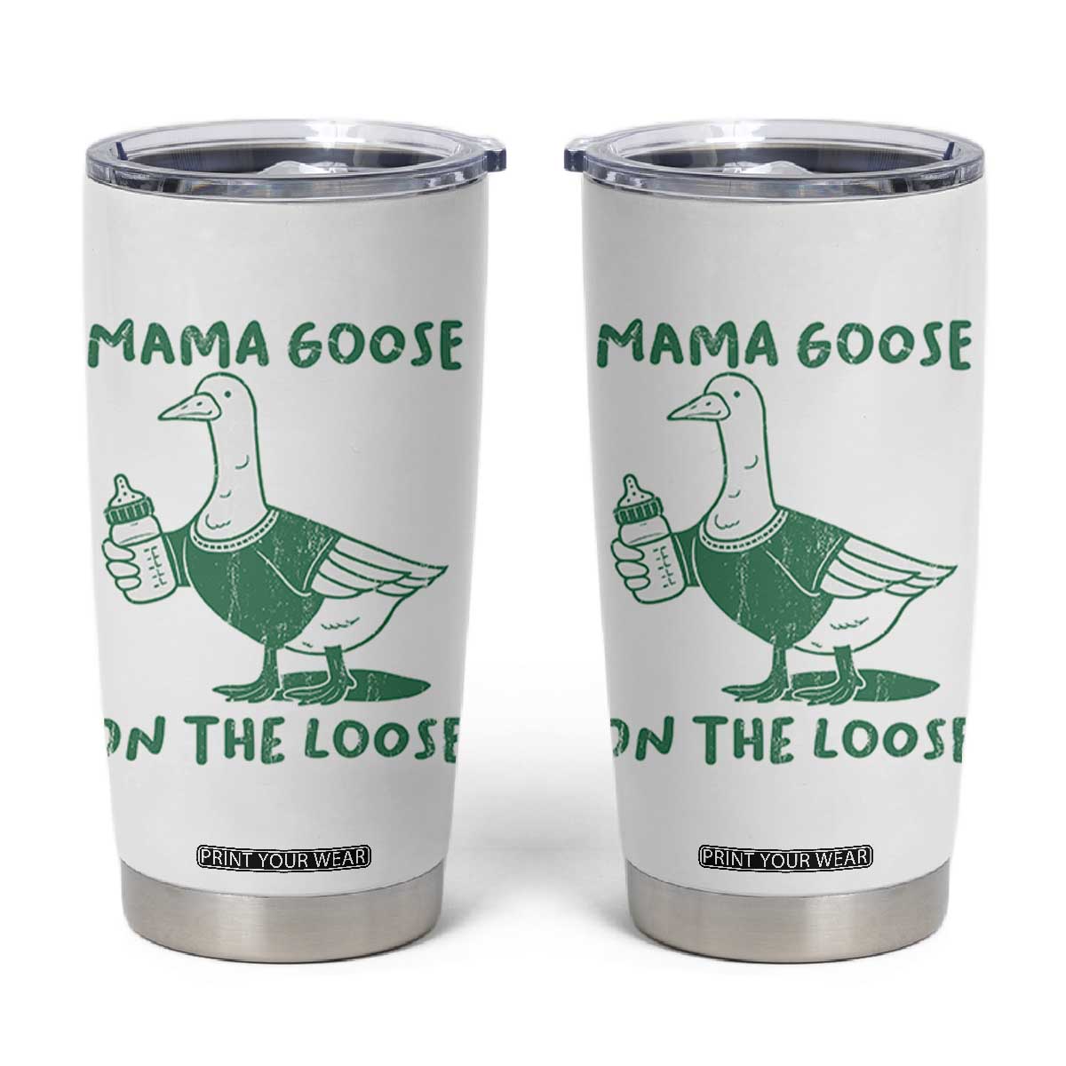 Silly Goose Mom Tumbler Cup New Mom Pregnancy Announcement Mothers Day TS10 White Print Your Wear