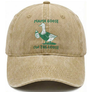 Silly Goose Mom Washed Cotton Baseball Cap New Mom Pregnancy Announcement Mothers Day TS10 Print Your Wear