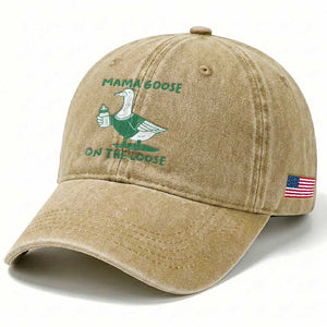 Silly Goose Mom Washed Cotton Baseball Cap New Mom Pregnancy Announcement Mothers Day TS10 Print Your Wear