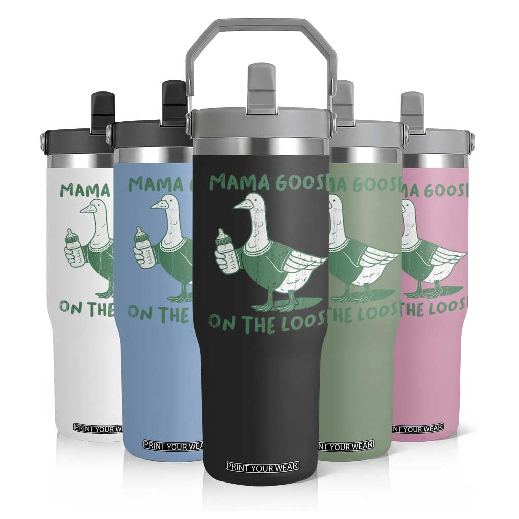 Silly Goose Mom Flip Straw Tumbler New Mom Pregnancy Announcement Mothers Day TS10 Print Your Wear