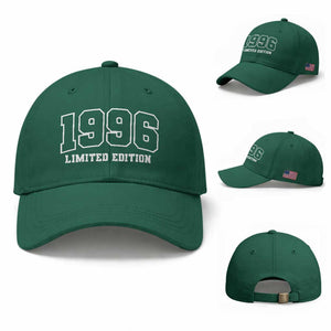 Vintage 1996 Limited Edition Baseball Cap 30 Year Old Gift Retro Varsity 30th Birthday TS10 Baseball Cap Universal Fit Irish Green Print Your Wear