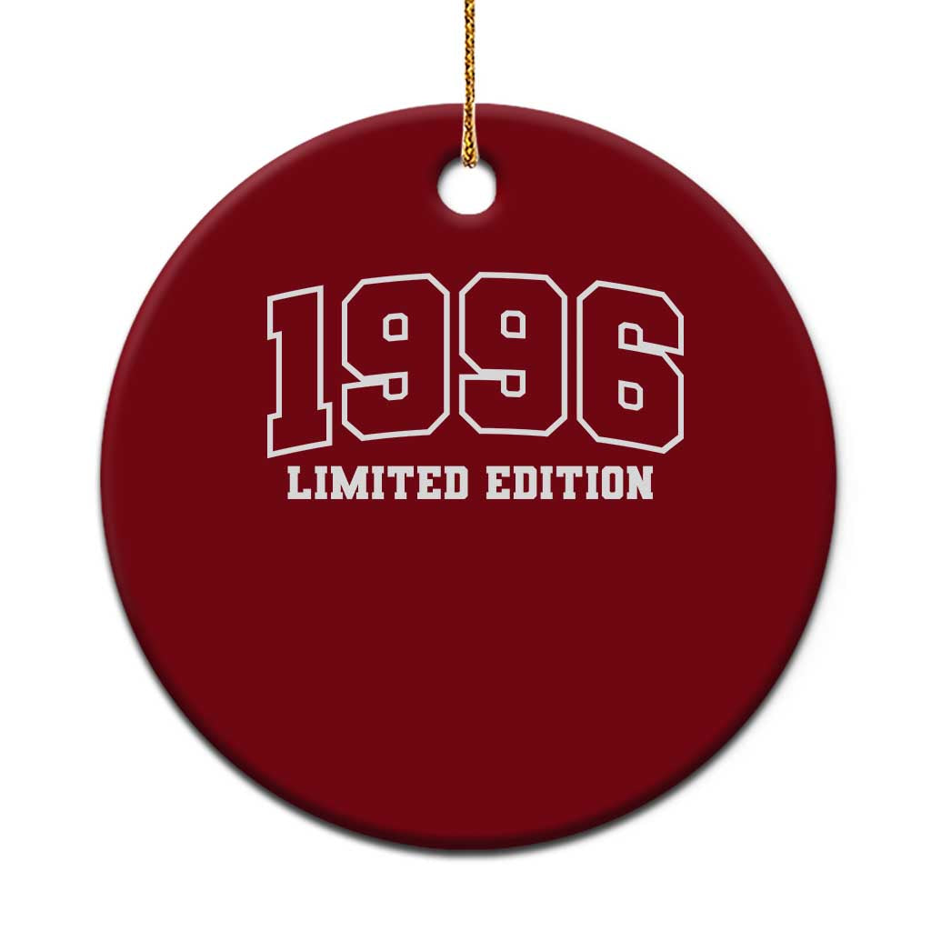 Vintage 1996 Limited Edition Ceramic Ornament 30 Year Old Gift Retro Varsity 30th Birthday TS10 1pc Red Print Your Wear