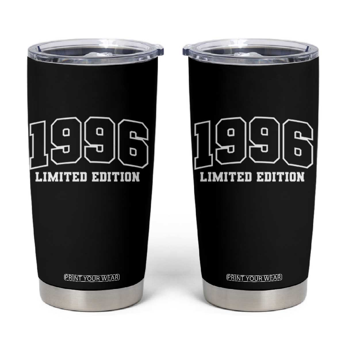 Vintage 1996 Limited Edition Tumbler Cup 30 Year Old Gift Retro Varsity 30th Birthday TS10 Black Print Your Wear