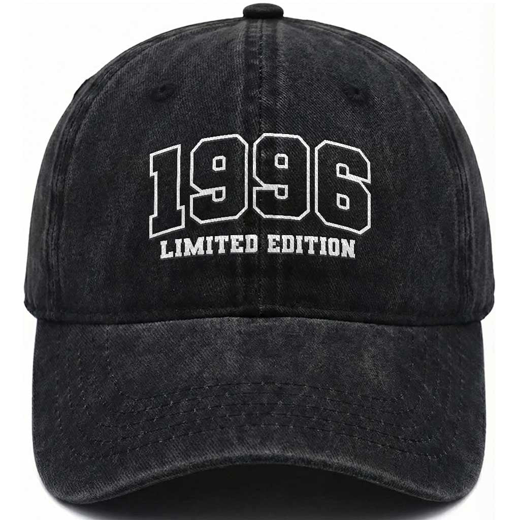 Vintage 1996 Limited Edition Washed Cotton Baseball Cap 30 Year Old Gift Retro Varsity 30th Birthday TS10 Print Your Wear