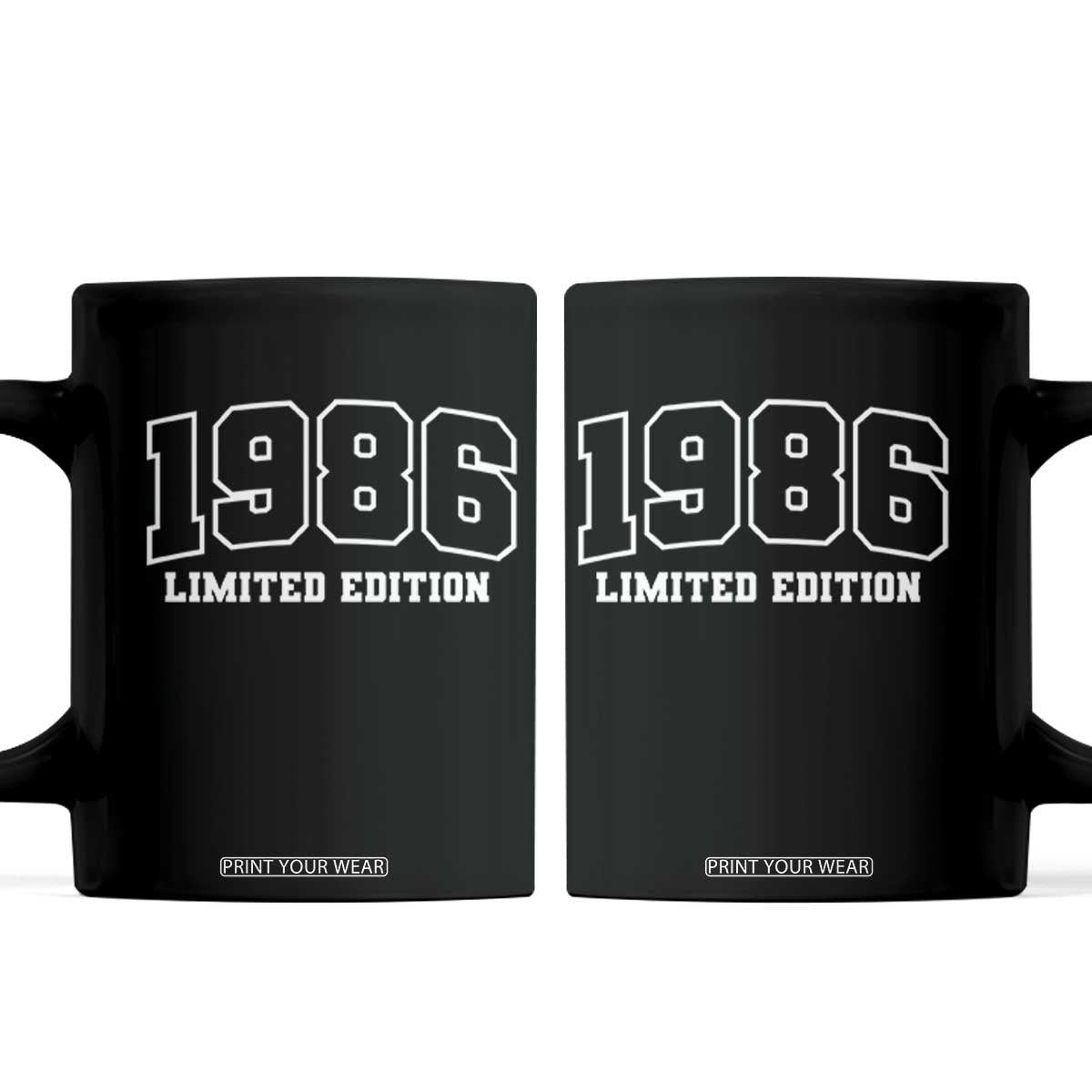 Vintage 1986 Limited Edition Coffee Mug 50 Year Old Gift Retro Varsity 40th Birthday TS10 Black Print Your Wear