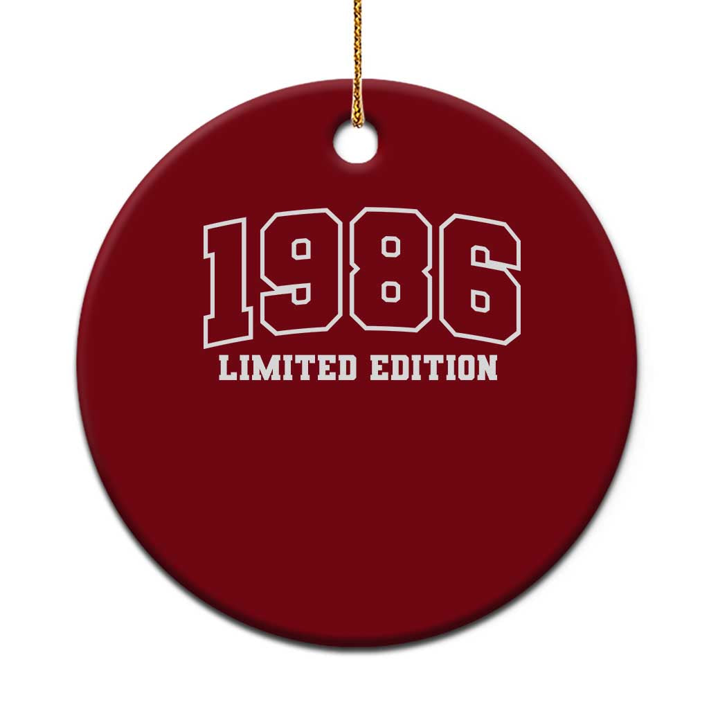 Vintage 1986 Limited Edition Ceramic Ornament 50 Year Old Gift Retro Varsity 40th Birthday TS10 1pc Red Print Your Wear