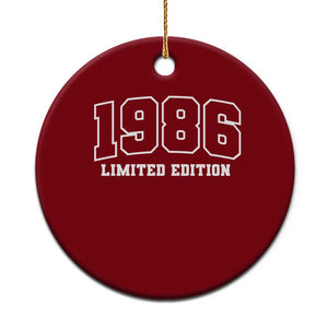 Vintage 1986 Limited Edition Ceramic Ornament 50 Year Old Gift Retro Varsity 40th Birthday TS10 1pc Red Print Your Wear