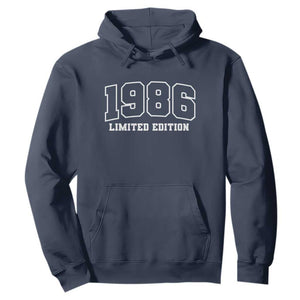 Vintage 1986 Limited Edition Hoodie 50 Year Old Gift Retro Varsity 40th Birthday TS10 Navy Print Your Wear