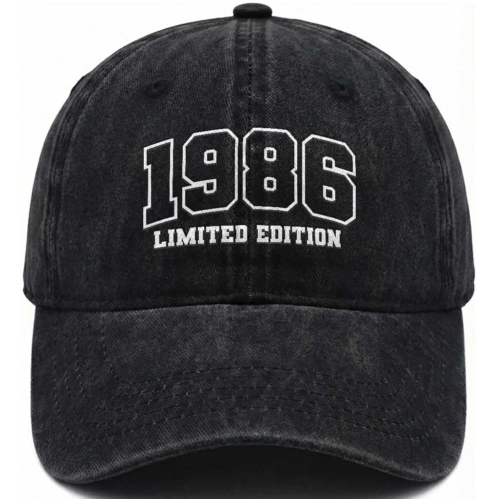 Vintage 1986 Limited Edition Washed Cotton Baseball Cap 50 Year Old Gift Retro Varsity 40th Birthday TS10 Print Your Wear