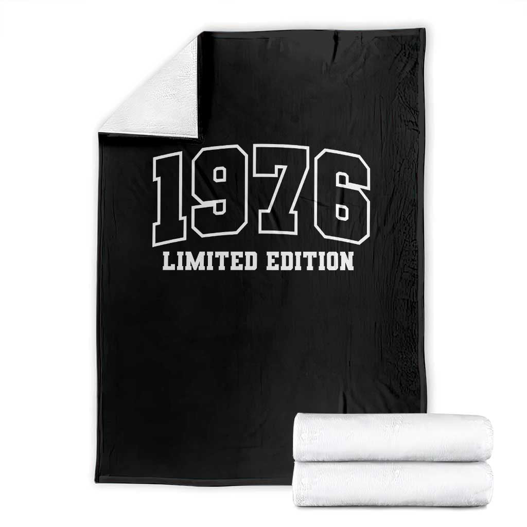 Vintage 1976 Limited Edition Throw Blanket 50 Year Old Gift Retro Varsity 50th Birthday TS10 Black Print Your Wear
