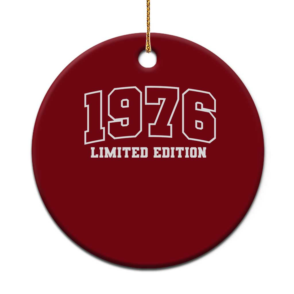 Vintage 1976 Limited Edition Ceramic Ornament 50 Year Old Gift Retro Varsity 50th Birthday TS10 1pc Red Print Your Wear