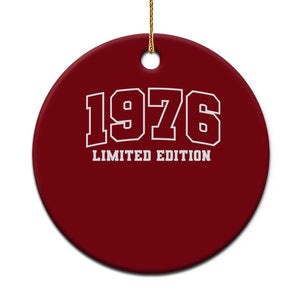 Vintage 1976 Limited Edition Ceramic Ornament 50 Year Old Gift Retro Varsity 50th Birthday TS10 1pc Red Print Your Wear
