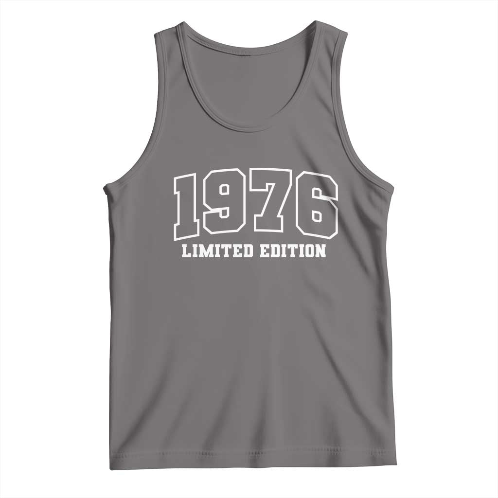 Vintage 1976 Limited Edition Tank Top 50 Year Old Gift Retro Varsity 50th Birthday TS10 Deep Heather Print Your Wear