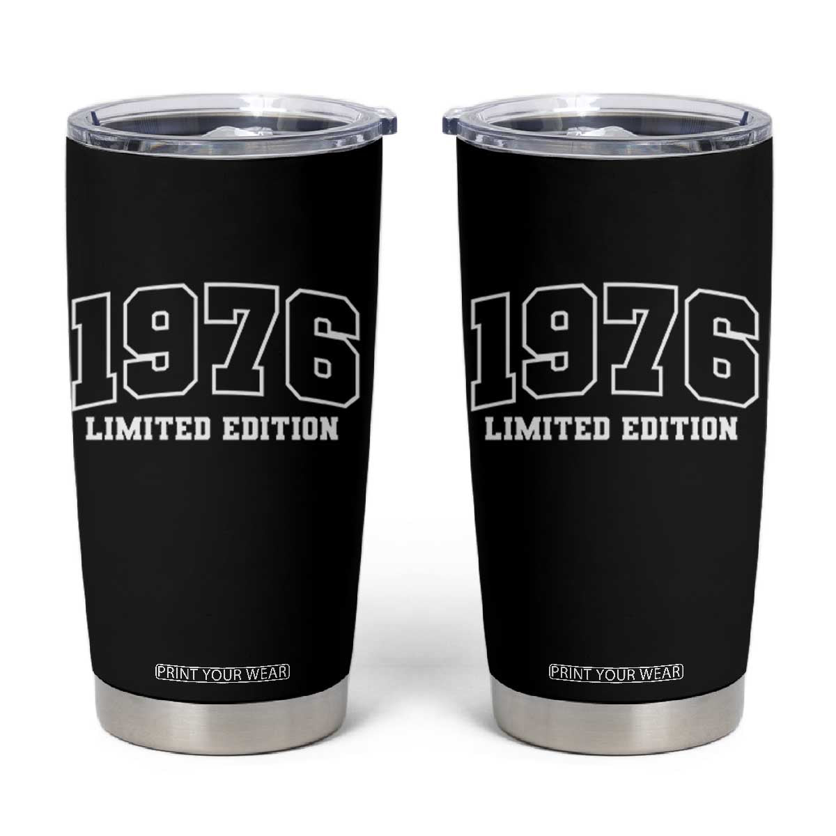 Vintage 1976 Limited Edition Tumbler Cup 50 Year Old Gift Retro Varsity 50th Birthday TS10 Black Print Your Wear