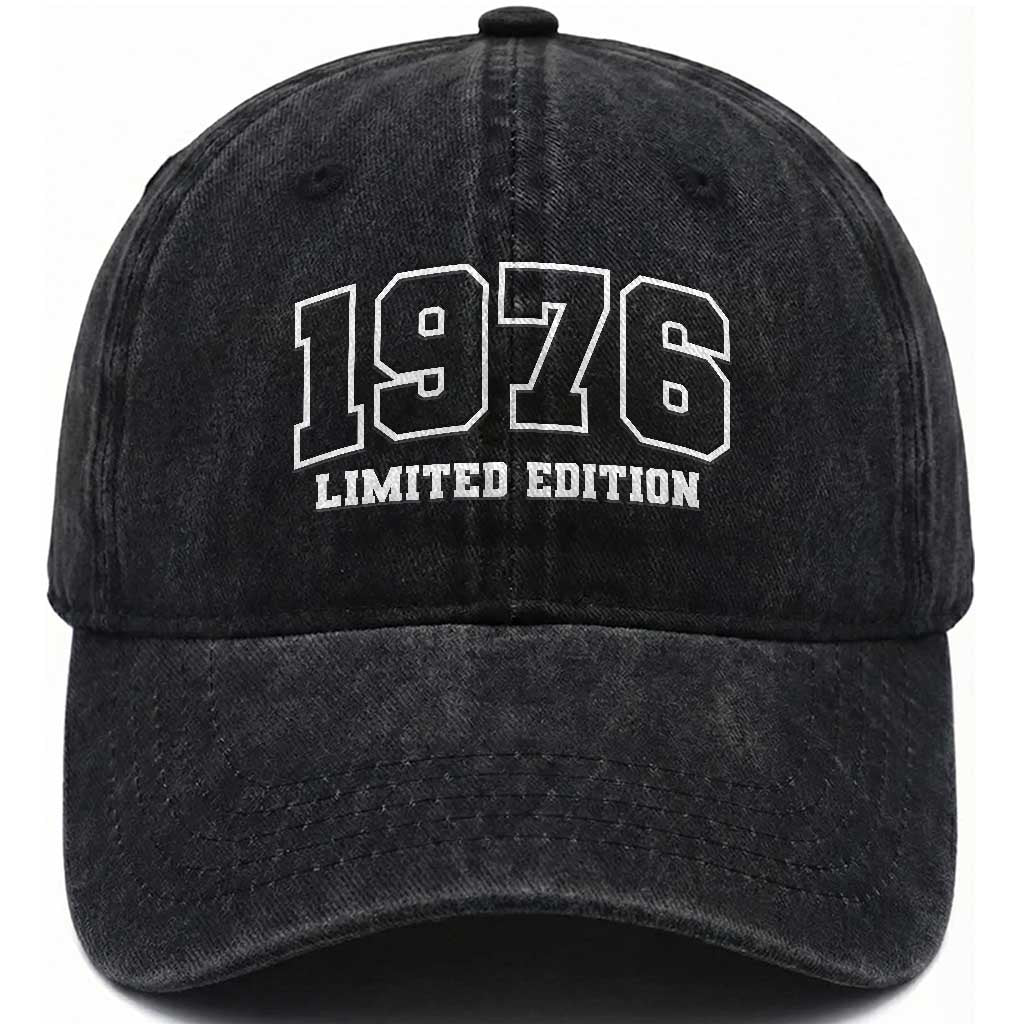 Vintage 1976 Limited Edition Washed Cotton Baseball Cap 50 Year Old Gift Retro Varsity 50th Birthday TS10 Print Your Wear