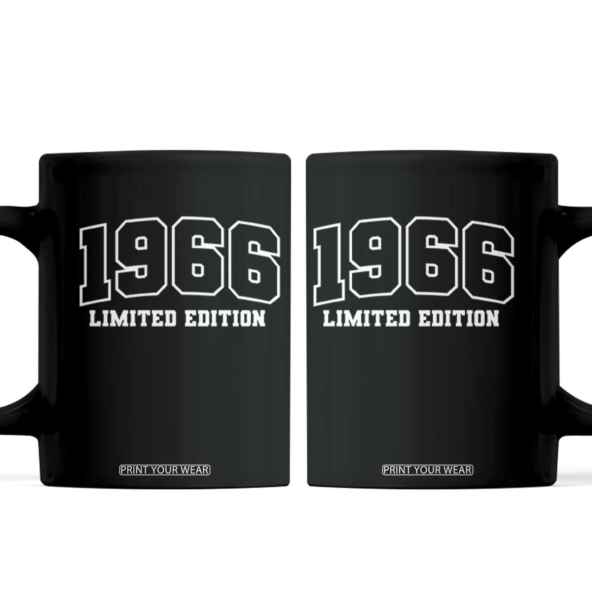 Vintage 1966 Limited Edition Coffee Mug 60 Year Old Gift Retro Varsity 60th Birthday TS10 Black Print Your Wear