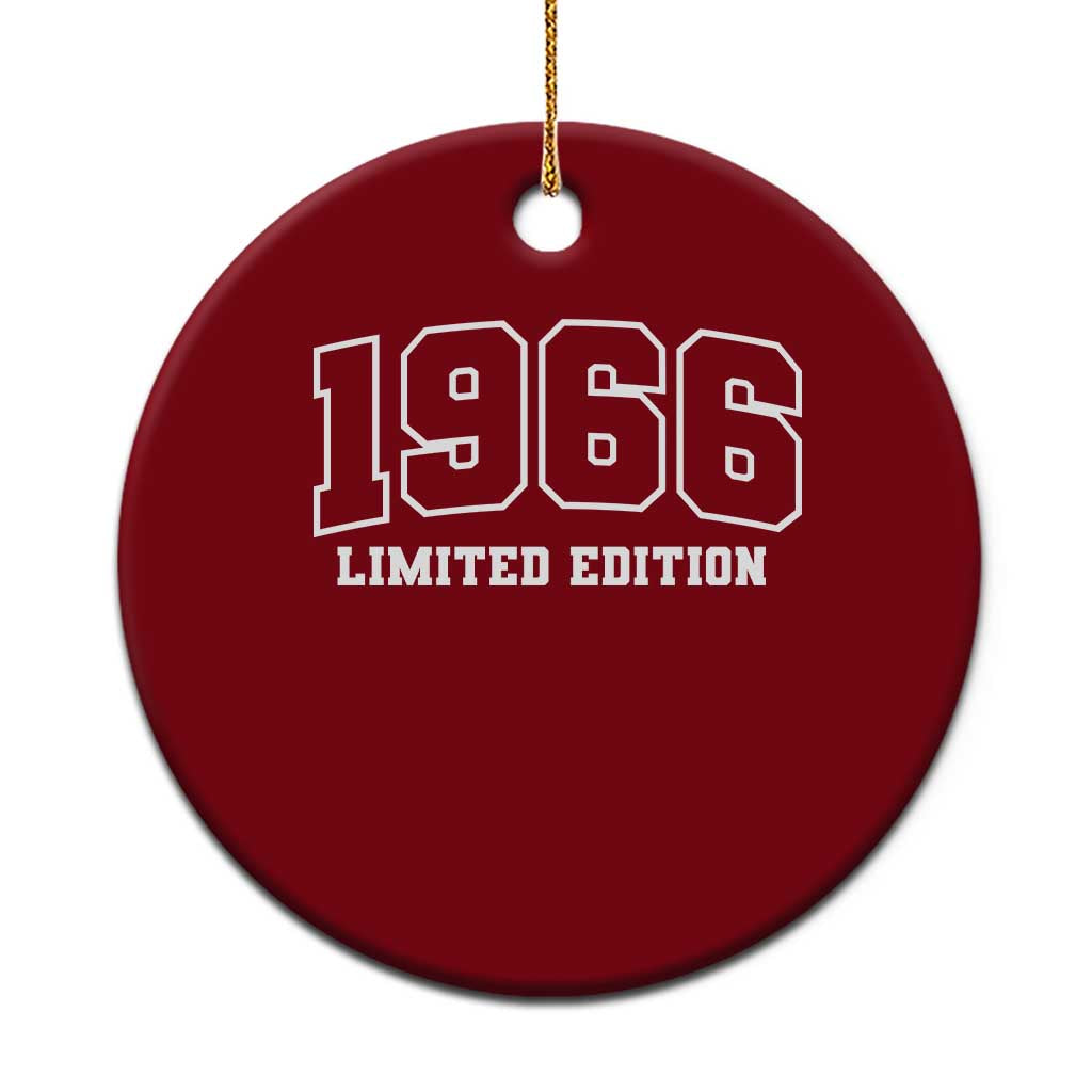 Vintage 1966 Limited Edition Ceramic Ornament 60 Year Old Gift Retro Varsity 60th Birthday TS10 1pc Red Print Your Wear