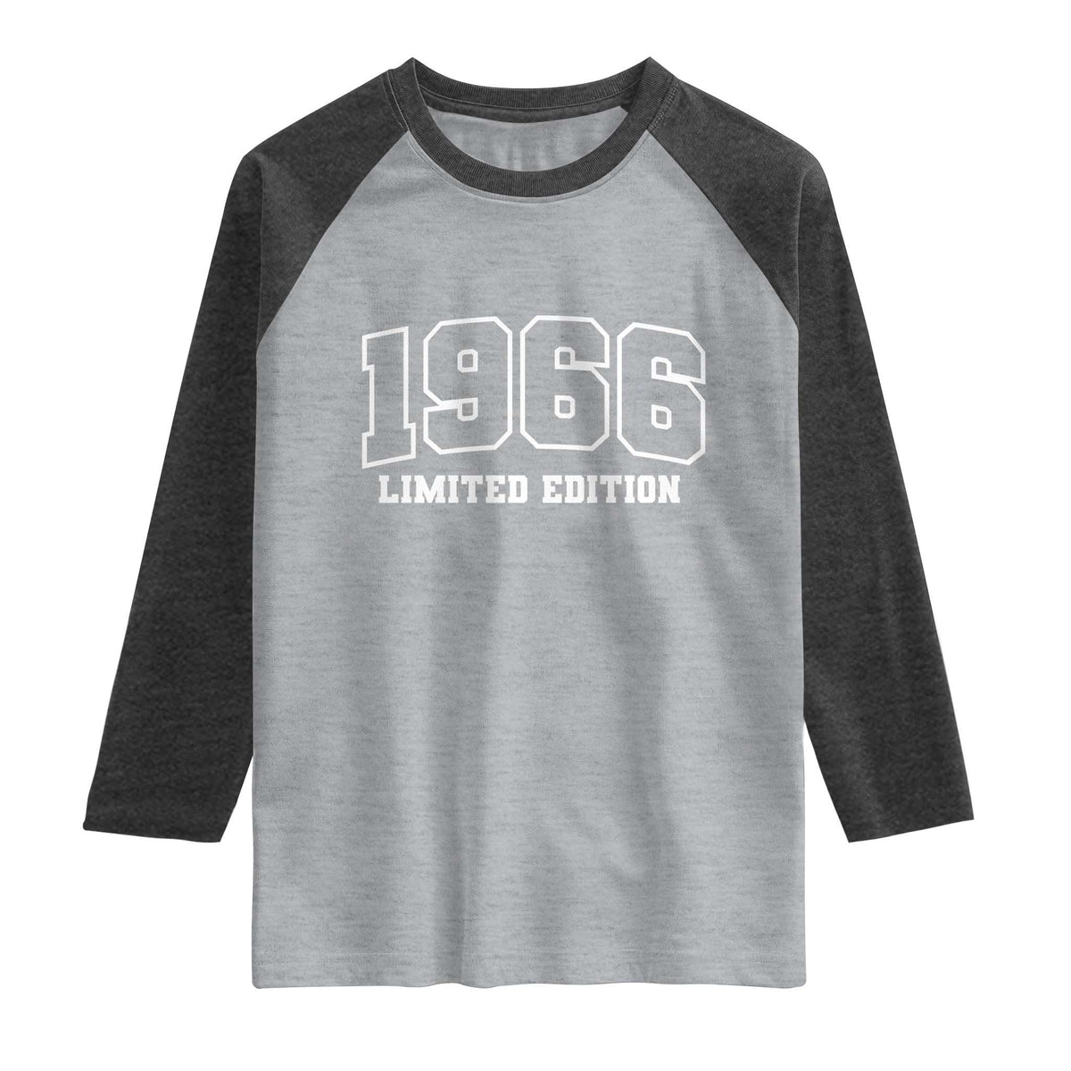 Vintage 1966 Limited Edition Raglan Shirt 60 Year Old Gift Retro Varsity 60th Birthday TS10 Heather Gray Heather Charcoal Print Your Wear