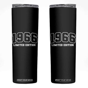 Vintage 1966 Limited Edition Skinny Tumbler 60 Year Old Gift Retro Varsity 60th Birthday TS10 Black Print Your Wear