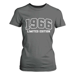Vintage 1966 Limited Edition T Shirt For Women 60 Year Old Gift Retro Varsity 60th Birthday TS10 Dark Heather Print Your Wear