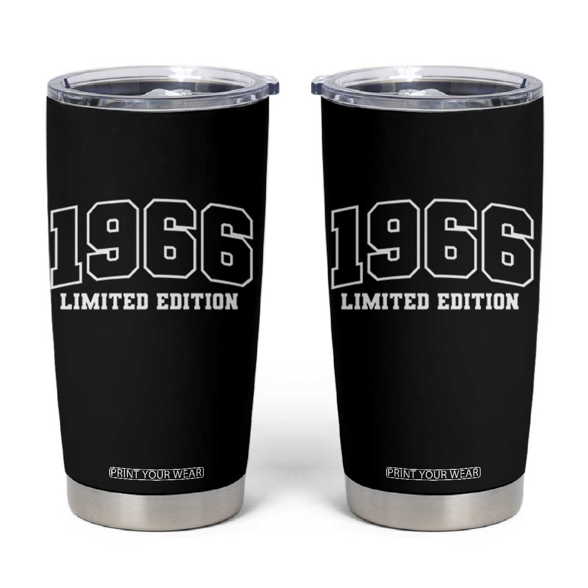 Vintage 1966 Limited Edition Tumbler Cup 60 Year Old Gift Retro Varsity 60th Birthday TS10 Black Print Your Wear