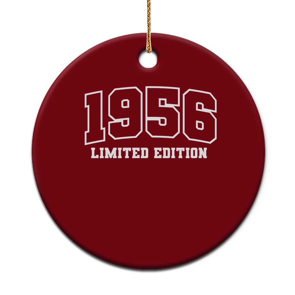 Vintage 1956 Limited Edition Ceramic Ornament 70 Year Old Gift Retro Varsity 70th Birthday TS10 1pc Red Print Your Wear
