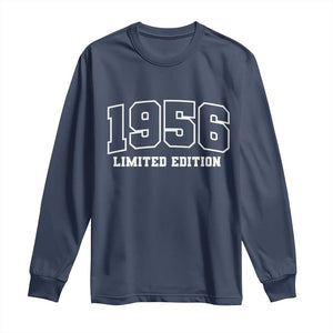 Vintage 1956 Limited Edition Long Sleeve Shirt 70 Year Old Gift Retro Varsity 70th Birthday TS10 Navy Print Your Wear