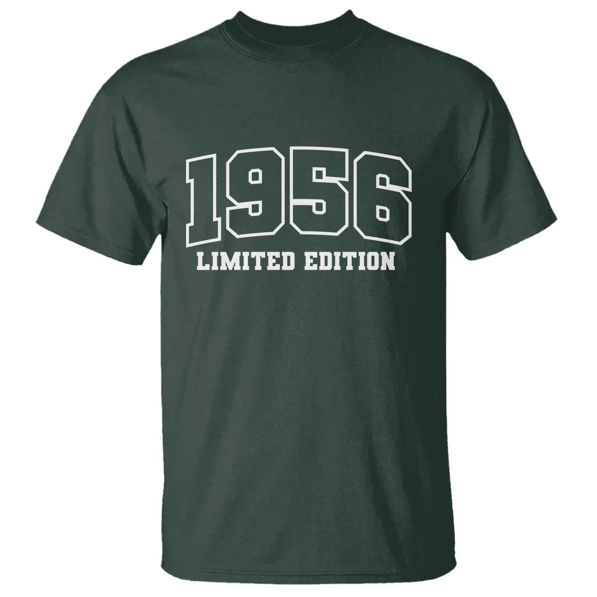 Vintage 1956 Limited Edition T Shirt 70 Year Old Gift Retro Varsity 70th Birthday TS10 Dark Forest Green Print Your Wear