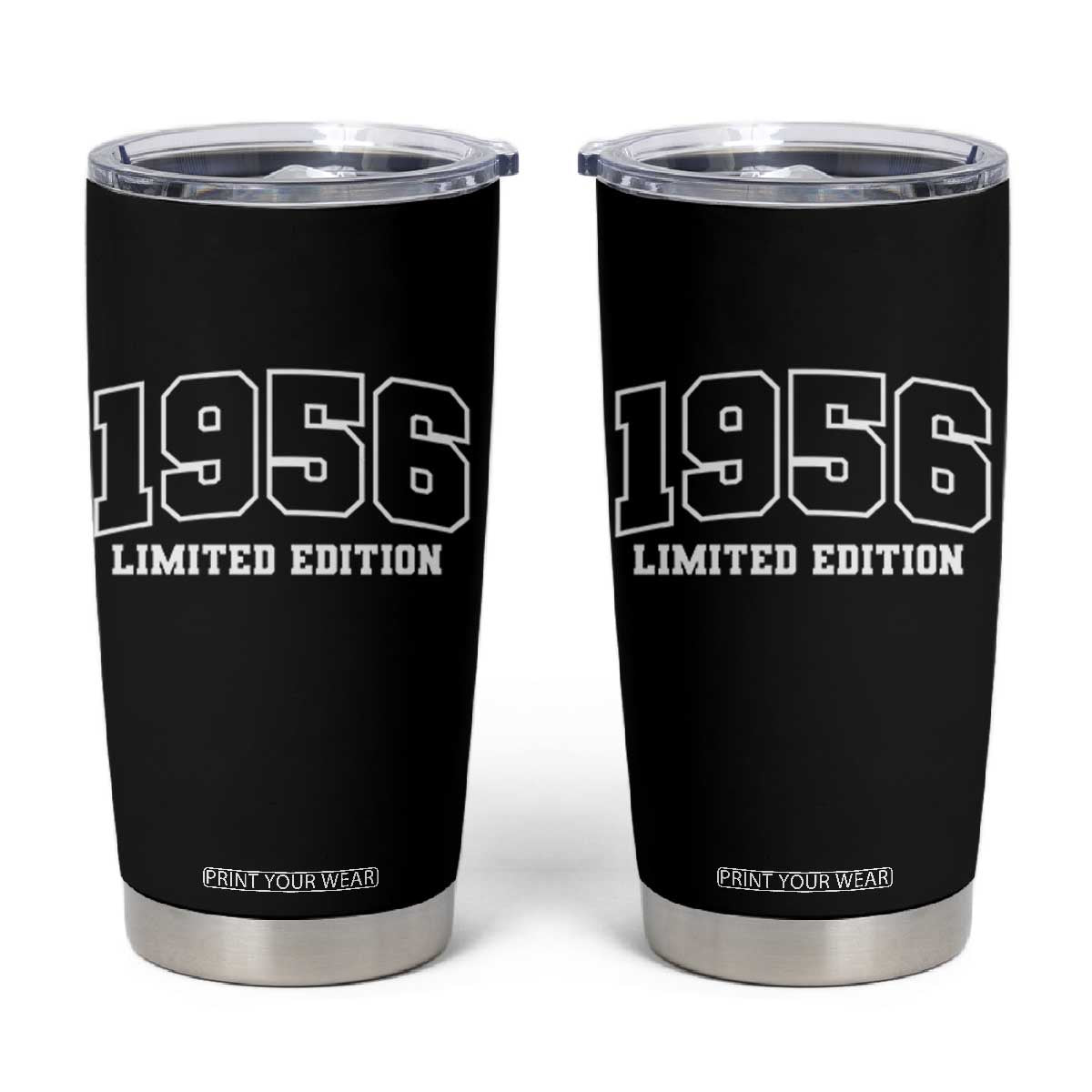 Vintage 1956 Limited Edition Tumbler Cup 70 Year Old Gift Retro Varsity 70th Birthday TS10 Black Print Your Wear