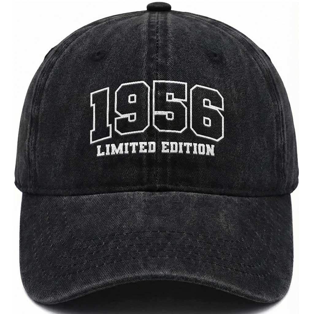 Vintage 1956 Limited Edition Washed Cotton Baseball Cap 70 Year Old Gift Retro Varsity 70th Birthday TS10 Print Your Wear