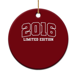 Vintage 2016 Limited Edition Ceramic Ornament 10 Year Old Gift Retro Varsity 10th Birthday TS10 1pc Red Print Your Wear