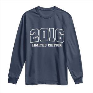 Vintage 2016 Limited Edition Long Sleeve Shirt 10 Year Old Gift Retro Varsity 10th Birthday TS10 Navy Print Your Wear
