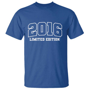 Vintage 2016 Limited Edition T Shirt 10 Year Old Gift Retro Varsity 10th Birthday TS10 Royal Blue Print Your Wear