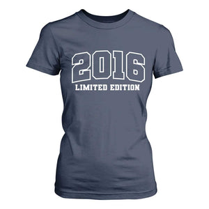 Vintage 2016 Limited Edition T Shirt For Women 10 Year Old Gift Retro Varsity 10th Birthday TS10 Navy Print Your Wear