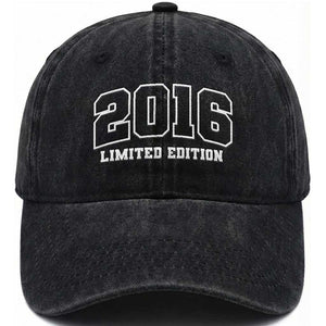 Vintage 2016 Limited Edition Washed Cotton Baseball Cap 10 Year Old Gift Retro Varsity 10th Birthday TS10 Print Your Wear