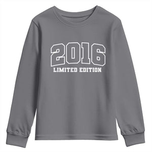 Vintage 2016 Limited Edition Youth Sweatshirt 10 Year Old Gift Retro Varsity 10th Birthday TS10 Charcoal Print Your Wear