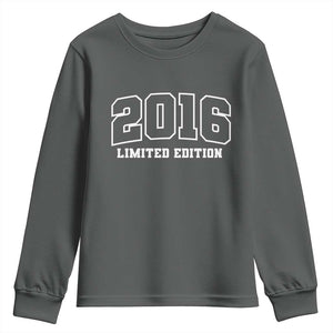 Vintage 2016 Limited Edition Youth Sweatshirt 10 Year Old Gift Retro Varsity 10th Birthday TS10 Dark Heather Print Your Wear